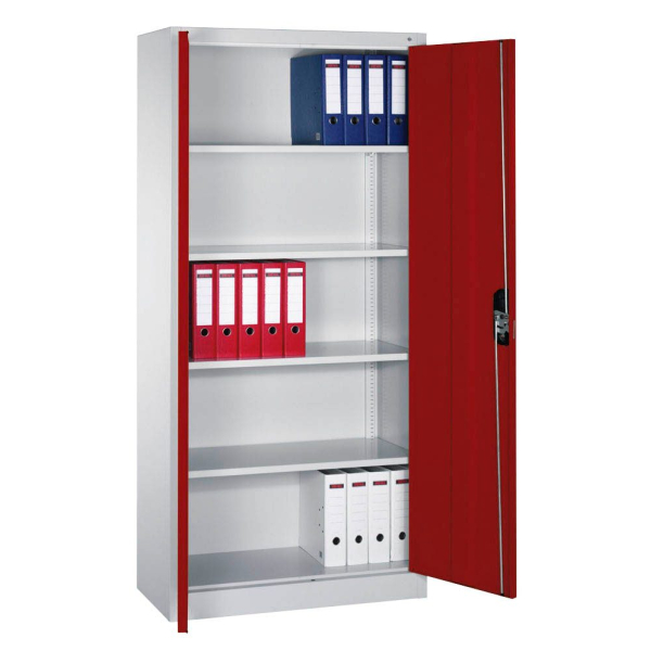 4062084609155 - Stahlschrank C 2000 Acurado 9260-000 S11312 lichtgrau rubinrot 930 x 400 x 1950 cm aufgebaut 4062084609155 C+P-Möbel 4062084609155 - Stahlschrank C 2000 Acurado 9260-000 S11312 lichtgrau rubinrot 930 x 400 x 1950 cm aufgebaut 4062084609155 C+P-Möbel